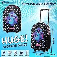 Disney Stitch Kids Suitcase For Girls Foldable Trolley Hand Luggage Bag Carry On Minnie Mouse Travel Bag With Wheels Cabin Bag W