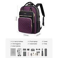 Lovevook Laptop Backpack Purse For Women 17 Laptop Bag With Usb Port Water Resistant Lightweight Daypacks For College Travel