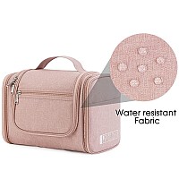 Wandf Large Hanging Toiletry Bag Travel Cosmetic Makeup Organizer Waterresistant Shower Bathroom Bag For Women And Men Dark Pi