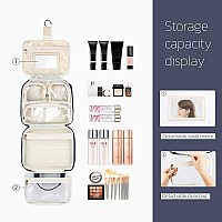 Estour Travel Toiletry Bag Large Makeup Bag Organizer With Detachable Mirror And Clear Cosmetic Bag Suitable For Travel Size T