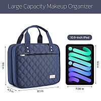 Estour Travel Toiletry Bag Large Makeup Bag Organizer With Detachable Mirror And Clear Cosmetic Bag Suitable For Travel Size T