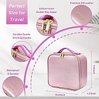 Rrtide Travel Makeup Bag With Light Up Mirror Makeup Case With Mirror And Lights With Detachable 10X Magnifying Mirror Adjust