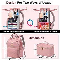 Weitars Lunch Backpack For Women156 Inch Laptop Backpack For Women Backpack Travel Backpackwork Backpack For Women Pink