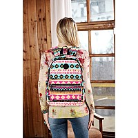 Montana West Western Backpack Purse For Women Lightweight Aztec Rucksack Novelty Casual Daypack For Laptop Travel