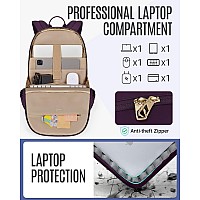 Light Flight Women Backpacks Laptop Backpack For Women 156 Inches Computer Bags For Work Travel College Gifts For Women Purpl