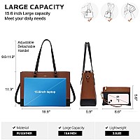 Lovevook Laptop Bag For Women Fashion Computer Tote Bag Large Capacity Work Handbag 156 Inch Messenger Bag Purse Set Briefca