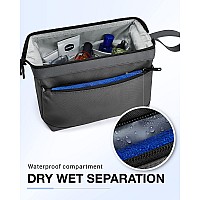 Bagsmart Toiletry Bag For Men Wide Opening Travel Toiletry Bag For Men Dopp Kit Water Resistant Shaving Hygiene Bag For Bathro