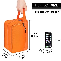 Toiletry Bag For Men Hanging Dopp Kit Water Resistant Shaving Bag Small Toiletry Bag For Traveling Pure Orange