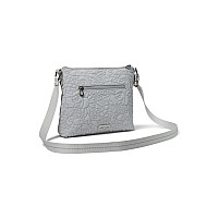 Sakroots Basic Crossbody In Ecotwill With Adjustable Strap Light Grey Spirit Desert Quilted