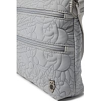 Sakroots Basic Crossbody In Ecotwill With Adjustable Strap Light Grey Spirit Desert Quilted