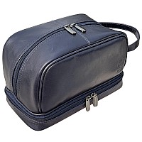 Rustic Town Leather Toiletry Bag For Men Travel Shaving Dopp Kit Hygiene Organizer Leather Cosmetic Makeup Bag For Women