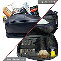 Rustic Town Leather Toiletry Bag For Men Travel Shaving Dopp Kit Hygiene Organizer Leather Cosmetic Makeup Bag For Women