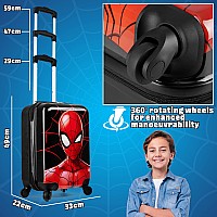 Marvel Carry On Suitcase For Kids Spiderman Cabin Bag With Wheels Luggage Bag For Boys Carry On Travel Bag With Wheels And Handl