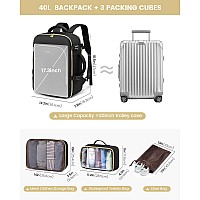 Lovevook Large Travel Backpack For Women 40L Carry On Backpack Flight Approvedwaterproof Suitcase With 3 Packing Cubes Antit