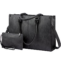 Lovevook Laptop Bag For Women156 Inch Laptop Tote Bag Work Bags For Women Vintage Leather Computer Bag Large Capacity Office