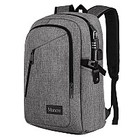 Mancro 173 Inch Business Laptop Backpack Large Travel Backpack With Usb Charging Port Lightweight Antitheft Laptop Backpack Fo