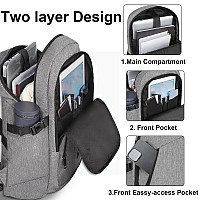 Mancro 173 Inch Business Laptop Backpack Large Travel Backpack With Usb Charging Port Lightweight Antitheft Laptop Backpack Fo