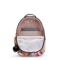 Kipling Womens Seoul 15 Laptop Backpack Durable Roomy With Padded Shoulder Straps Builtin Protective Sleeve