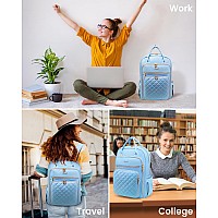 Lovevook Womens Angel Blue Laptop Backpack 169 X 12 X 79 In 173 Lbs 27Liter Capacity 4 Compartments 18 Pockets Usb Ch