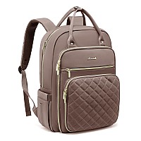 Lovevook Womens 27Liter Laptop Backpack Brown 169 X 12 X 79 In