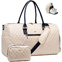 Jffd Weekender Bag For Women Quilted Travel Duffle Bag With Toiletry Bagcarry On Overnight Bag With Shoe Compartment Gym Duff