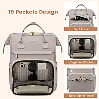 Lovevook Laptop Backpack For Woman Fashion 17Inch Work Backpack For Travel Business Teacher Nurse Computer Bag Backpack