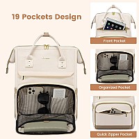 Lovevook Laptop Backpack Purse For Woman Fashion Work Backpack For Travel Business Teacher Nurse Computer Bag 156Inch Backpack