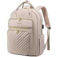 Lovevook Laptop Backpack Women Teacher Backpack156 Inch Laptop Bag With Usb Portwaterproof Daypack For Work Travel Antiquewhi