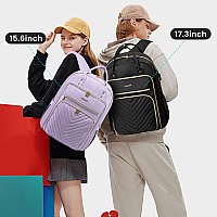 Lovevook 156 Inch Laptop Backpack For Womenfashion Work Travel Backpackwaterproof Day Pack Purse For Teacher Nurse Light Purp