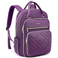 Lovevook Womens Laptop Backpack Purple 27Liter Capacity Stylish Design Secure Laptop Storage Usb Charging Antitheft Poc