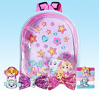 Luv Her Paw Patrol Girls Backpack With Hair Accessory Toy Set Ages 3