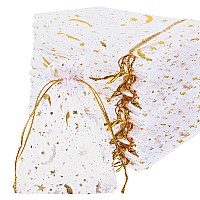 Shappy 150 Pieces Moon Stars Drawstring Organza Bags Jewelry Gift Bags Pouches Gold Star Organza Favor Pouches For Christmas Wed