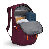 The North Face Womens Pivoter Everyday Laptop Backpack Boysenberrymandarin One Size