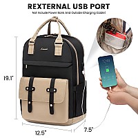 Lovevook Laptop Backpack For Women 173 Inch Laptop Bag With Usb Charging Port Fashion Water Resistant Daypacks Teacher Nurse