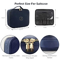 Momira Makeup Bag With Mirror And Light Travel Makeup Train Case Cosmetic Bag Organizer Portable Artist Storage Bag With Adjusta