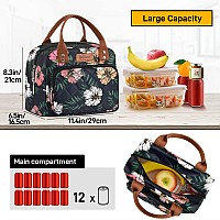 Buringer Homespon Lunch Bag For Woman Man Adults With Front Pocket Insulated Lunch Tote Lunch Box Container For Work Picnic Or T