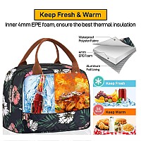 Buringer Homespon Lunch Bag For Woman Man Adults With Front Pocket Insulated Lunch Tote Lunch Box Container For Work Picnic Or T