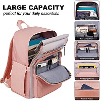 Rjeu Girls Backpack For School156In Laptop Schoolbag For College Student Teenagercute Bookbag For Womenpink Gray