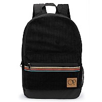 Ocean Pacific Og Corduroy Backpack For Travel Sports Beach Work Casual Daypack For Men Women Fits 156 Inch Laptop Black