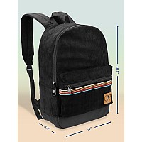 Ocean Pacific Og Corduroy Backpack For Travel Sports Beach Work Casual Daypack For Men Women Fits 156 Inch Laptop Black