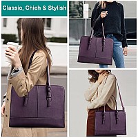 Laptop Bag For Women Leather 156 Inch Laptop Work Tote For Computer Bag Waterproof Business Office Professional Large Capacity