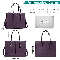 Laptop Bag For Women Leather 156 Inch Laptop Work Tote For Computer Bag Waterproof Business Office Professional Large Capacity