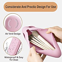 Travel Essentials Makeup Brush Holder Portable Make Up Organizer Silicone Cosmetic Bag Soft And Waterproof Small Makeup Brush