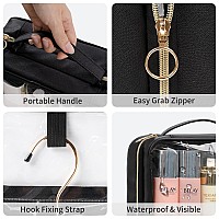 Cubetastic Toiletry Bag For Men Clear Hanging Toiletries Bag For Travelling Transparent Makeup Bag Organizer Portable Skincare