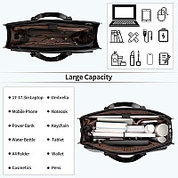 Laptop Bag For Women Laptop Tote Bag 17 Inch Waterproof Leather Computer Tote Bag With Usb Charging Port Women Briefcase Busi