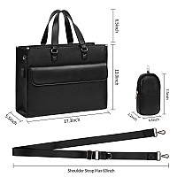 Laptop Bag For Women Laptop Tote Bag 17 Inch Waterproof Leather Computer Tote Bag With Usb Charging Port Women Briefcase Busi