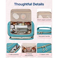 Bagsmart Travel Toiletry Bag Large Wideopen Travel Bag For Toiletries Makeup Cosmetic Travel Bag With Handle Bluemedium