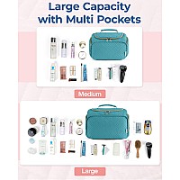 Bagsmart Travel Toiletry Bag Large Wideopen Travel Bag For Toiletries Makeup Cosmetic Travel Bag With Handle Bluemedium