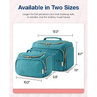 Bagsmart Travel Toiletry Bag Large Wideopen Travel Bag For Toiletries Makeup Cosmetic Travel Bag With Handle Bluemedium