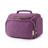 Bagsmart Travel Toiletry Bag Large Wideopen Travel Bag For Toiletries Makeup Cosmetic Travel Bag With Handle Purplemedium